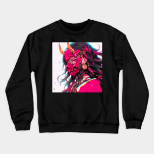 Pink Demon Girl Crewneck Sweatshirt